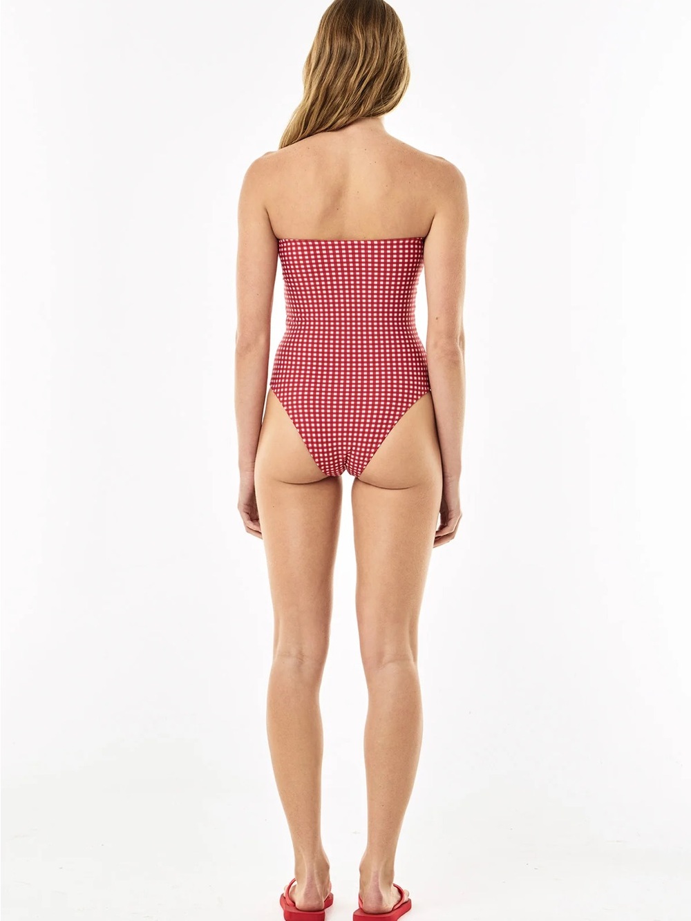 NWT La Lu Label Red Gingham One Piece - Picture 4 of 6